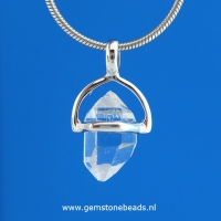 Herkimmerdiamant hanger in setting 925 (F)