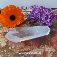 Bergkristal dubbeleinder van 10.5 x 3 cm