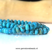 Turkoois rondel kralen van 6 x 4 mm