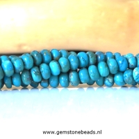 Turkoois rondel kralen van 6 x 4 mm