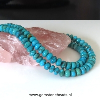 Turkoois rondel kralen van 6 x 4 mm