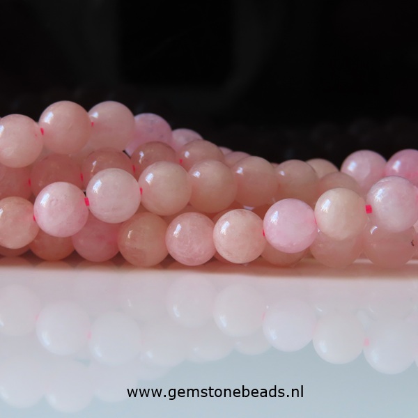 Ronde Morganiet kralen van 6 mm