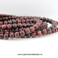 Rode Tijgeroog kralen van 4.5 mm