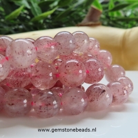 Ronde Aardbeienkwarts kralen van 8 mm