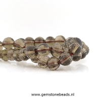 Rookkwarts facet geslepen kralen 8 mm
