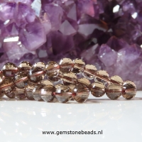 Rookkwarts facet geslepen kralen 8 mm