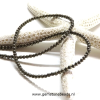 Ronde Pyriet kralen van 3 mm 45 cm