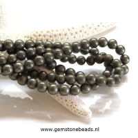 Ronde Pyriet kralen van 6.5 mm 45 cm