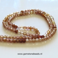 Zirkoon kralen rondel facet 3 mm