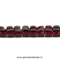 Granaat kralen kubus-facet van 4 mm