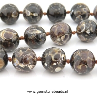 Turitella Agaat kralen rond van 14 mm