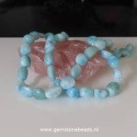 Larimar kralen barock van ca. 8 x 10 mm