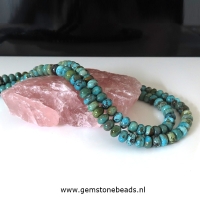 Turkoois rondel kralen gemeleerd 6 x 4 mm
