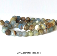 Blauwe Calsiet kralen rond van 6 mm