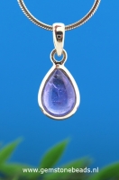 Tanzaniet hanger van 10 x 8 mm in 925zilver