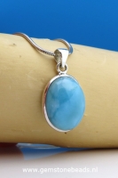 Larimar hanger 925 van ca. 27 mm