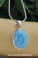 Larimar hanger 925 van ca. 27 mm