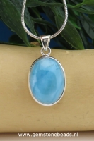 Larimar hanger 925 van ca. 27 mm