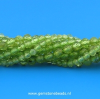Facet geslepen Peridoot kralen ca. 3 mm