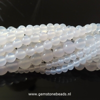 Witte Agaat kralen rond van 4 mm