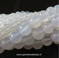 Witte Agaat kralen rond van 6 mm