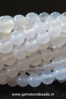 Witte Agaat kralen rond van 6 mm