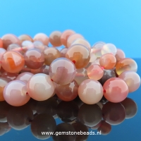 Roze agaat kralen rond 8 mm