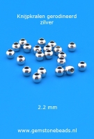 Knijpkralen 925 ger. zilver 2.2 mm 25 stuks