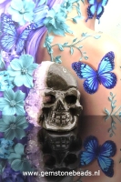 Skull van Amethist met kristal (2)