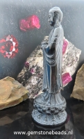 Staande Boedha van Zilver-Obsidiaan