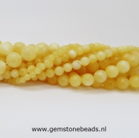Ronde gele Calsiet kralen van 6 mm