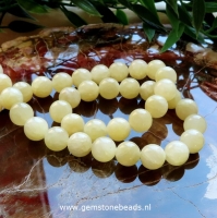 Gele Calsiet kralen rond van 10 mm