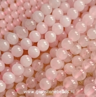Ronde Rozenkwarts kralen van 6 mm